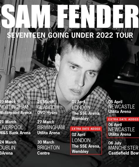 sam fender tour 2022 uk.